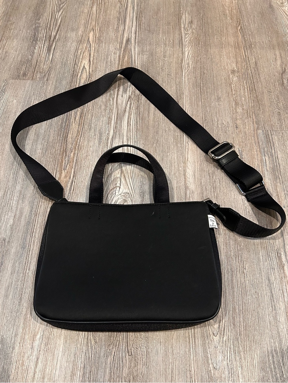 Calvin Klein THIS IS LOVE Black Crossbody Tote with Adjustable Strap
